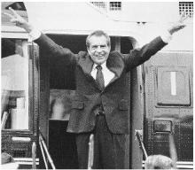 Nixon departing office
